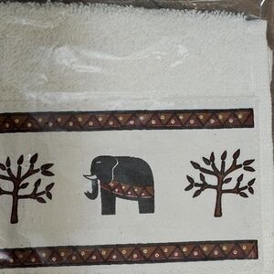 Poly nation living in Africa elephant print guest towel hand towel
